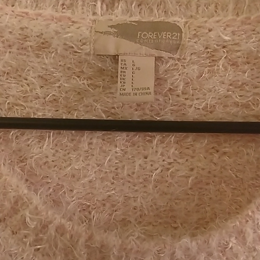 Forever 21 Baby Pink Waffle Knit Sweater - Picture 2 of 2